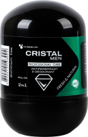 Антиперспірант-дезодорант для чоловіків кульковий 2в1 Натуральний Cristal 50мл