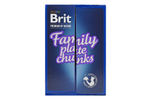Корм д/котів Сімейна тарілка асорті 4смаки 12*100г пауч Бріт Преміум