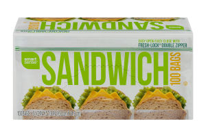 Smart Sense Sandwich Bags - 100 CT