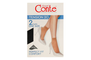 Шкарпетки жіночі Conte elegant Tension 20den 23-25 nero 2пари