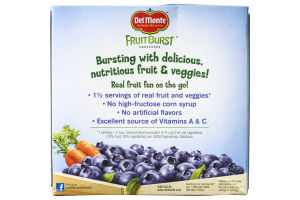 Del Monte Fruit Burst Squeezers Fruit + Veggie Blueberry - 4 CT
