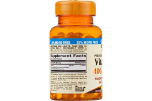 Sundown Naturals Vitamin E 400IU Softgels - 125 CT