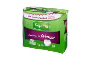 Depend Maximum Absorbency XL Underwear for Women - 14 CT