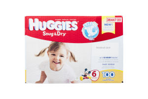 Huggies Snug & Dry Diapers Disney Size 6 - 100 CT