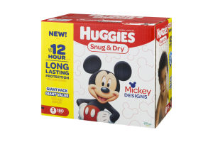 Huggies Snug & Dry Diapers Size 3 - 180 CT