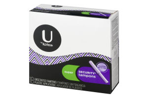 U by Kotex Security Super Tampons Unscented - 18 PK