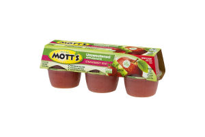 Mott's Unsweetened Applesauce Strawberry Kiwi - 6 CT
