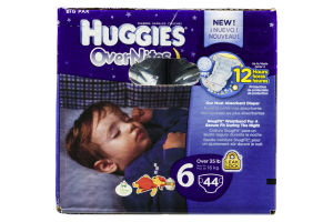 Huggies OverNites Diapers Big Pak Size 6 - 44 CT