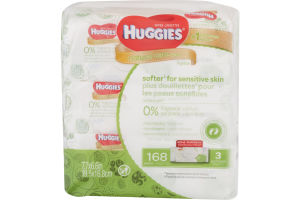 Huggies Natural Care Wipes Softer for Sensitive Skin - 168 CT