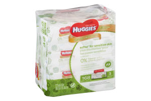 Huggies Natural Care Wipes Softer for Sensitive Skin - 168 CT