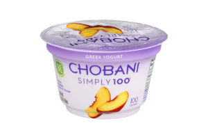Chobani Simply 100 Non-Fat Yogurt Peach