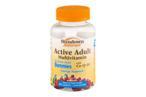 Sundown Naturals Active Adult Multivitamin With Co Q-10 Gummies Cherry And Grape - 60 CT