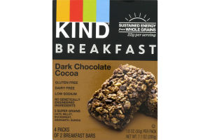 Kind breakfast bars, Dark chocolate cocoa (602652201028)