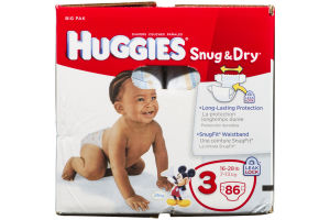 Huggies Snug & Dry Diapers - 86 CT