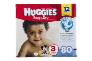 Huggies Diapers Snug & Dry Disney Size 3 (16 - 28 lb) - 80 CT