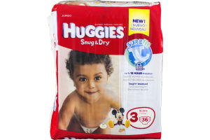 Huggies Snug & Dry Diapers Disney Jumbo Pack 3 16-28 lb - 36 CT