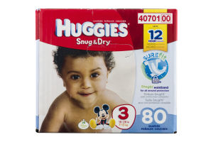 Huggies Diapers Snug & Dry Disney Size 3 (16 - 28 lb) - 80 CT