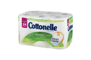 Cottonelle Toilet Paper Gentle Care with Aloe & E Double Rolls - 12 CT