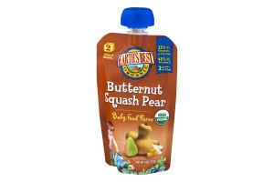 Earth's Best Organic Butternut Squash Pear Baby Food Puree Stage 2