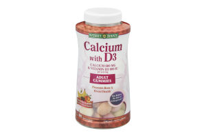 Nature's Bounty Calcium 600mg with D3 600IU Dietary Supplement Adult Gummies - 90 CT