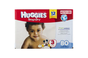 Huggies Diapers Snug & Dry Disney Size 3 (16 - 28 lb) - 80 CT