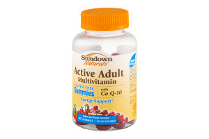 Sundown Naturals Active Adult Multivitamin With Co Q-10 Gummies Cherry And Grape - 60 CT