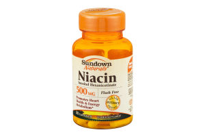 Sundown Naturals Niacin 500mg Capsules - 50 CT