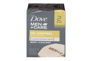 Dove Men + Care Body + Face Bar Oil Control - 2 CT