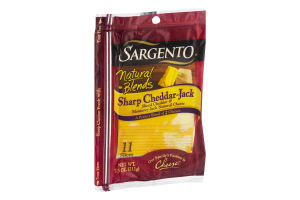 Sargento Natural Blends Sharp Cheddar-Jack Slices - 11 CT