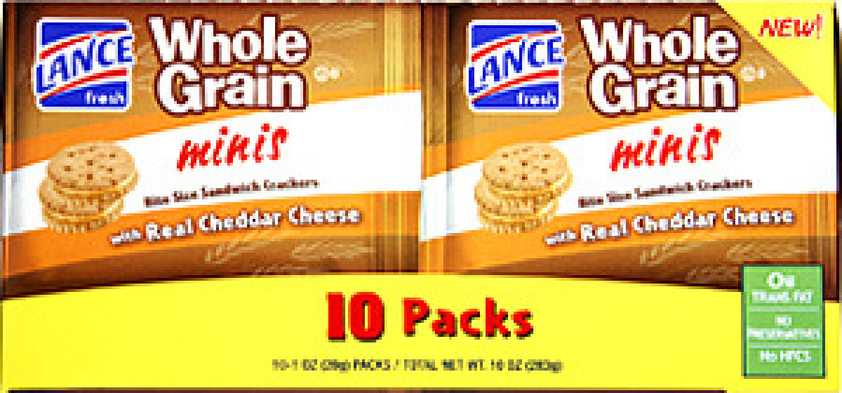 Lance Fresh Whole Grain Minis with Real Cheddar Cheese Bite Size