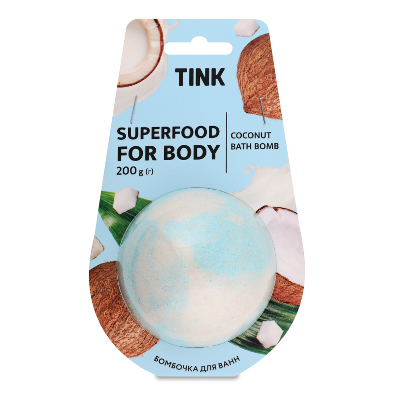 Бомбочка-гейзер д/ванн Coconut 200г Tink