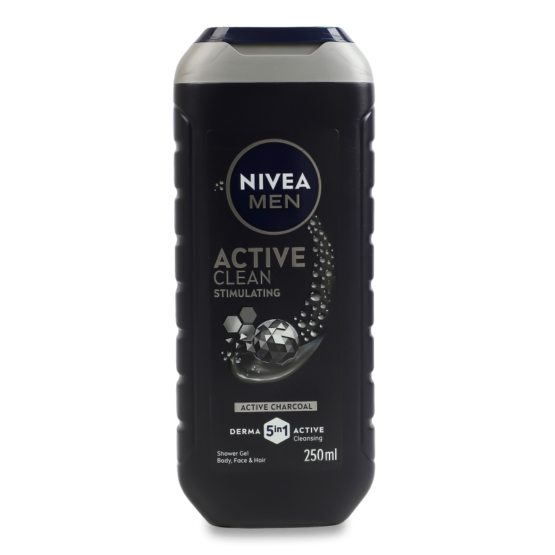 Гель д/душу Active Clean д/тіла обличчя та волосся 250мл Nivea Men