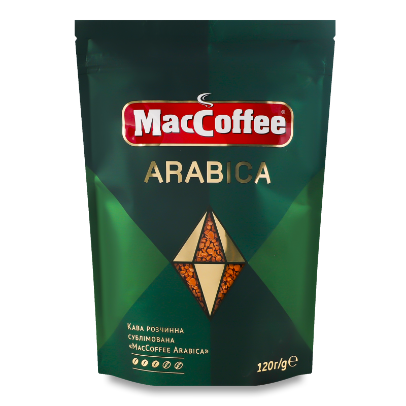 Кава Arabica розчинна сублімована 120г економ пакет MacCoffee