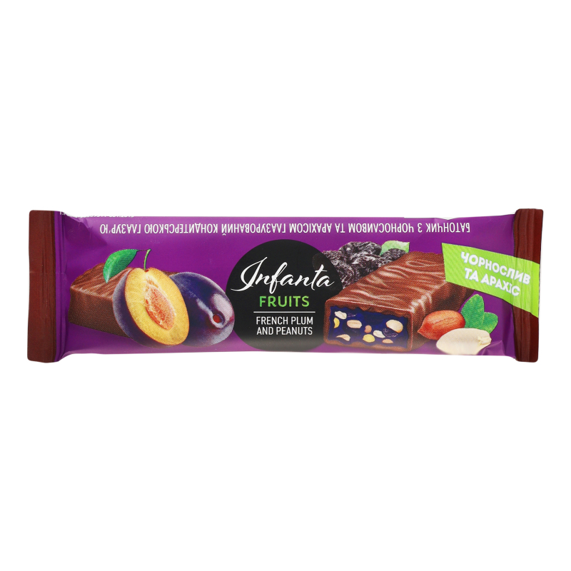 Батончик глазированный Чернослив и арахис Fruits Infanta Vale м/у 40г ...