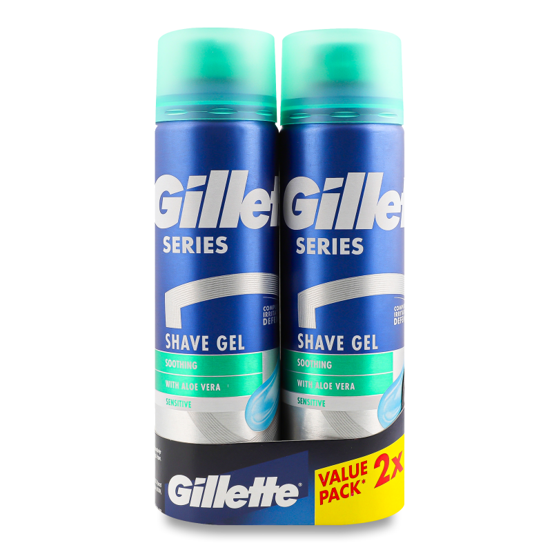 Гель д/гоління Sensitive 2*200мл Gillette