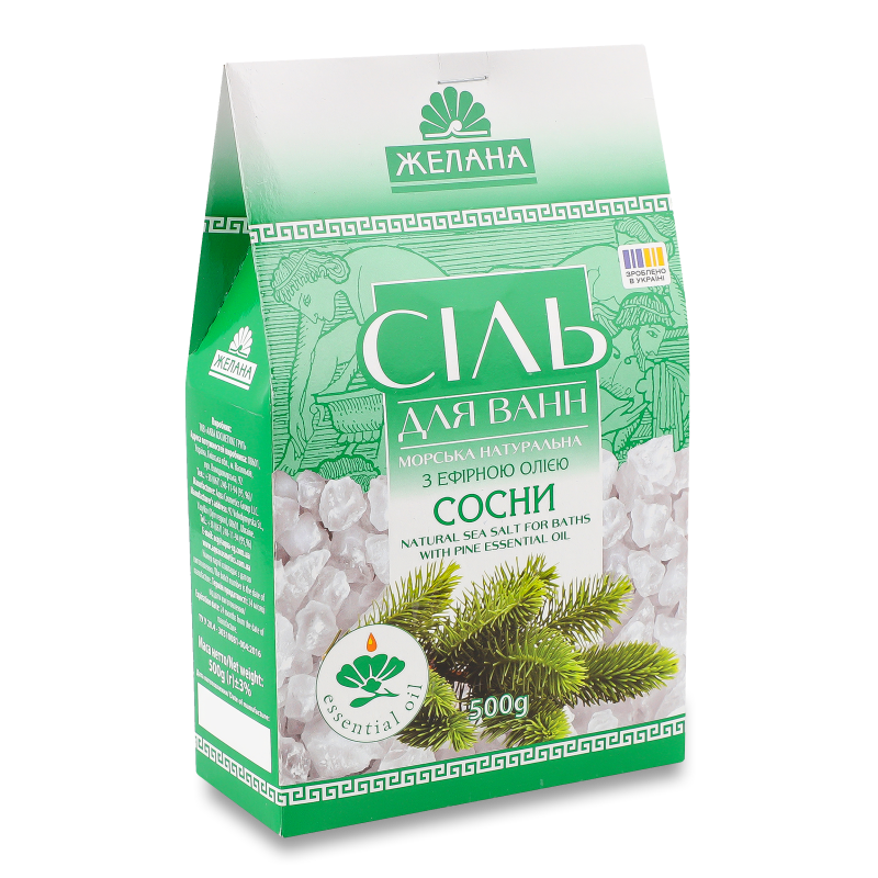 Сіль морська д/ванн з олією сосни 500г Желана