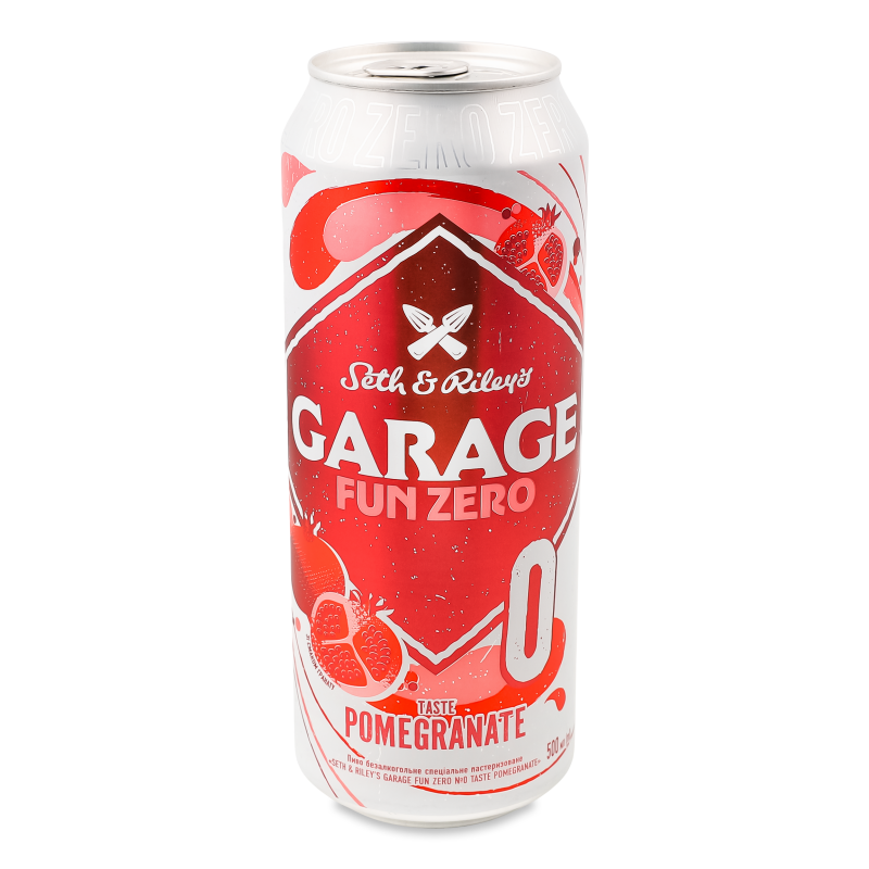 Пиво спеціальне безалкогольне Fun zero Pomegranate 0,5л ж/б S&R Garage