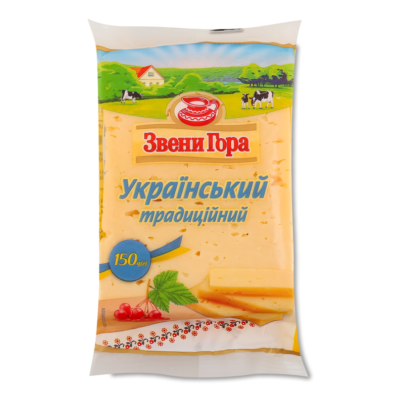 Сир Український традиційний 50% 150г в/у Звени Гора