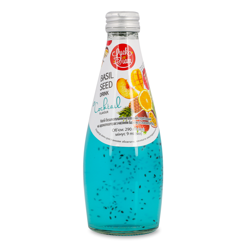 Напій безалкогольний Коктейль з насінням базиліку 290мл скло Лак Сіам