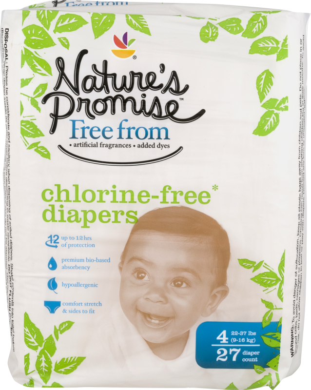 Nature's Promise ChlorineFree Diapers Size 4 27 CT Nature's Promise