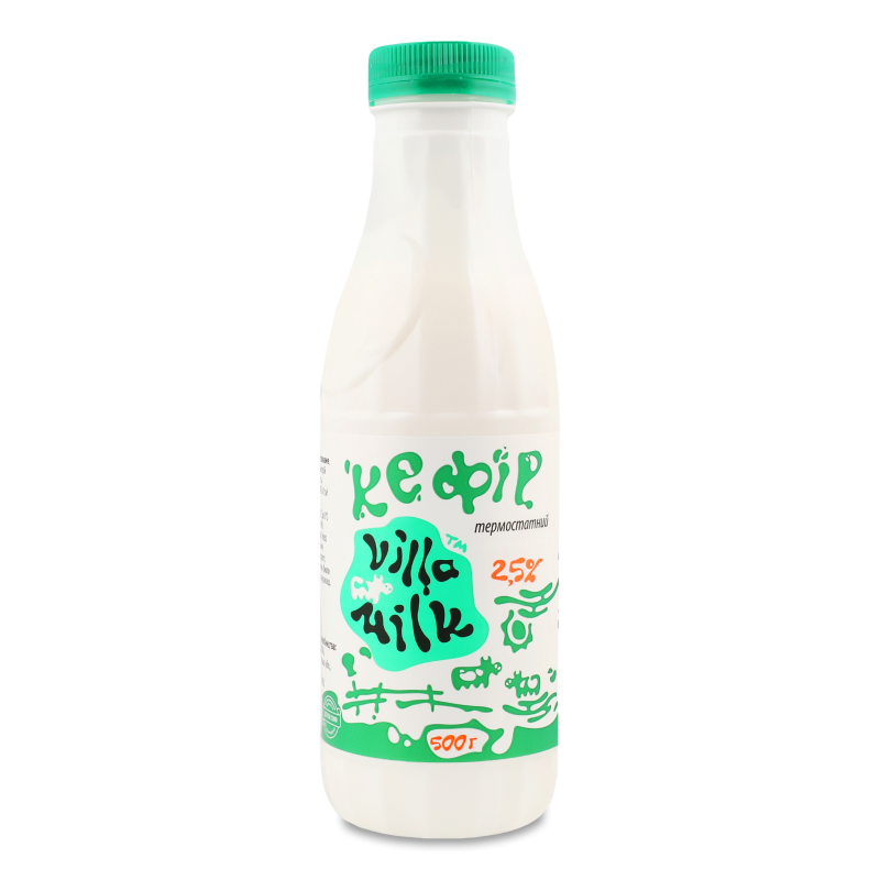 Кефір термостатний 2,5% 500г пет Villa Milk