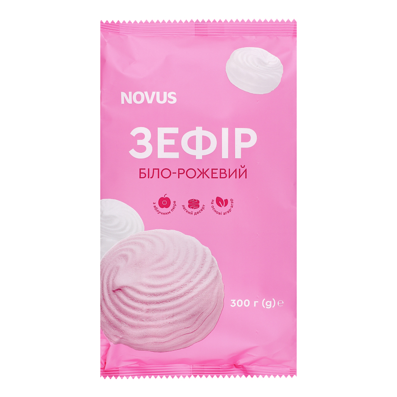 Зефір Біло-рожевий Novus м/у