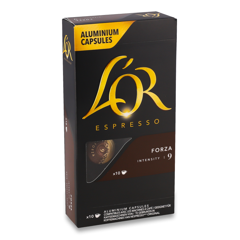 Кава Espresso Forza мелена смажена 10*5,2г в капсулах L’or