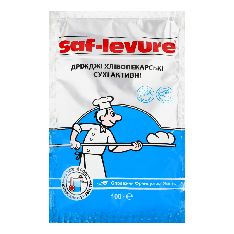 Дрожжи хлебопекарные сухие Saf-Levure м/у 100г Саф-Левюр(4820074790500 ...