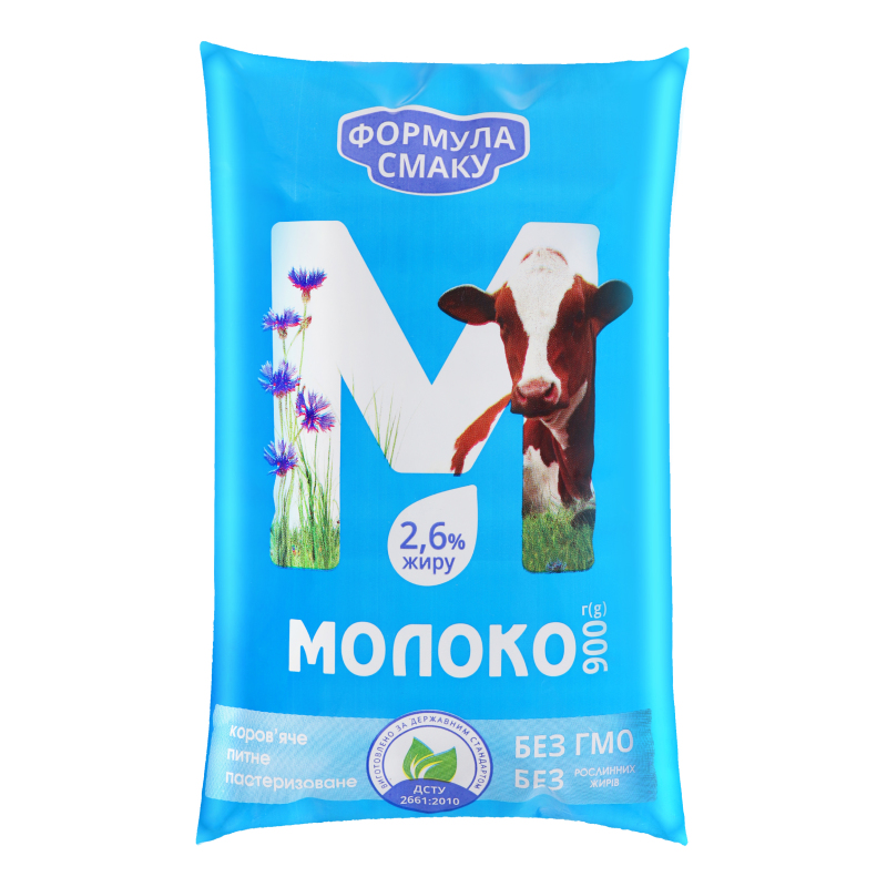 Молоко 2.6% коров'яче пастеризоване Формула смаку м/у