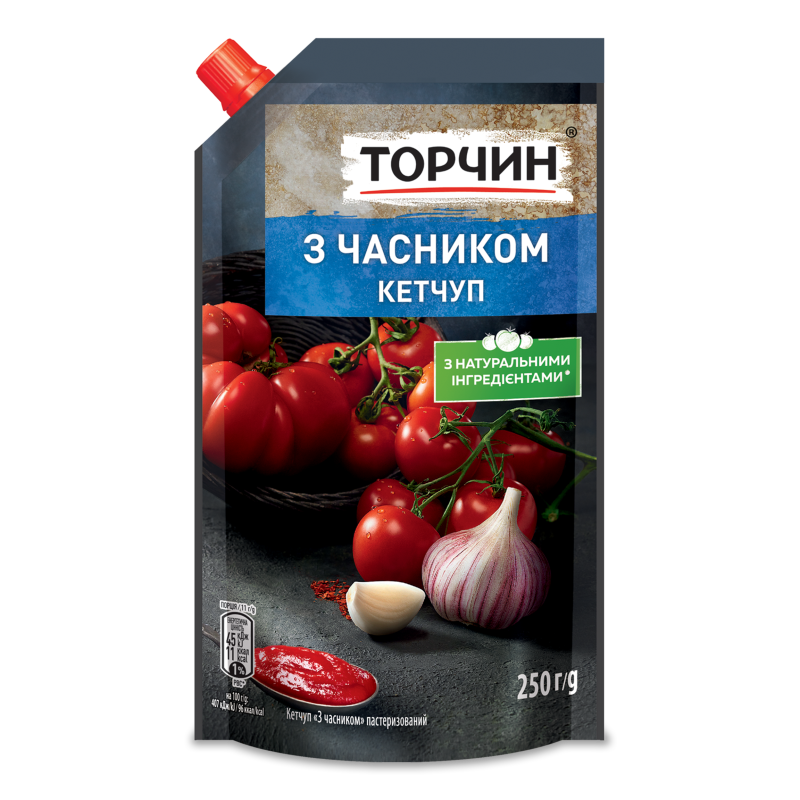 Кетчуп з часником 250г д/п Торчин