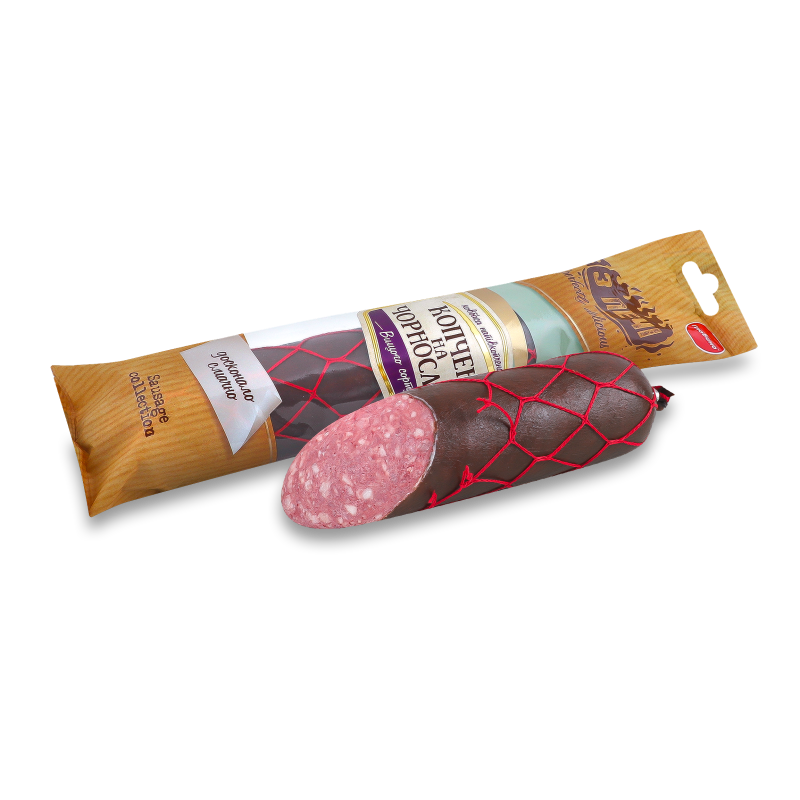 Ковбаса З печі Копчена на чорносливі н/к в/г 400г газ/уп Глобино