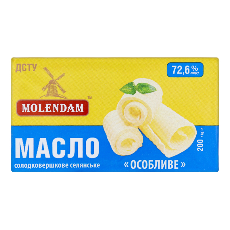 Масло 72.6% солодковершкове селянське Особливе Molendam м/у