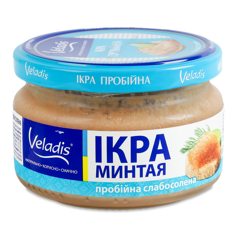 Ікра мiнтая пробiйна с/с 180г твіст/б Veladis