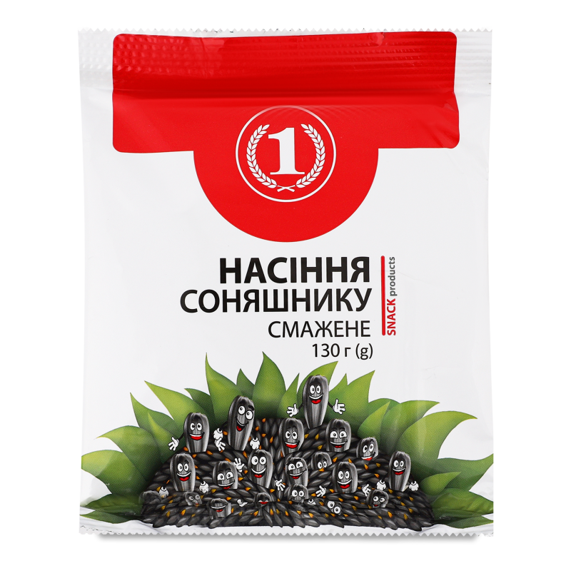Насіння соняшника смажене 130г ТМ “1”
